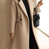 Timeless Long Wool Coat with Double Buttons | Maeve