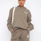 Relaxed Cropped Hoodie and Jogger Set | Mireya