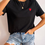 Closette | Heart Detail T-shirt For Women