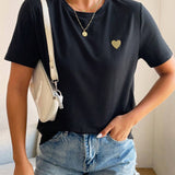 Closette | Heart Detail T-shirt For Women