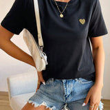 Closette | Heart Detail T-shirt For Women