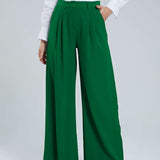 Closette | Pleated Wide Leg Trousers For Woman