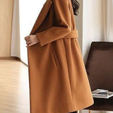 Timeless Long Wool Coat with Double Buttons | Maeve