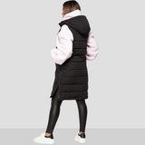 Lightweight Long Hooded Puffer Jacket with Zip Closure | Sidra