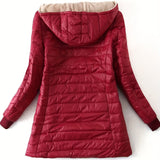Fleece-Lined Longline Puffer Jacket with Hood | Vicky