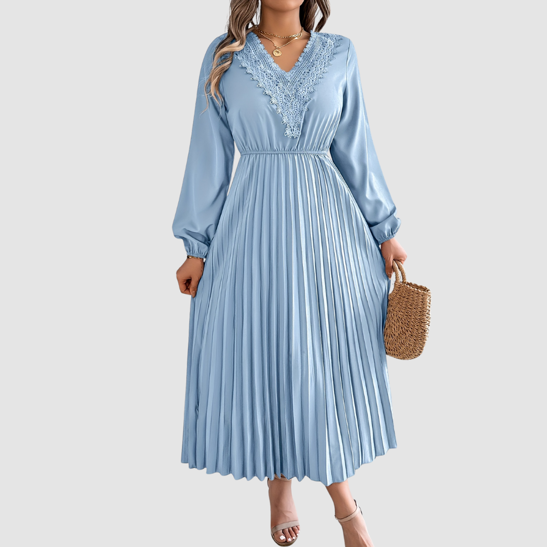 Closette | Lace Trim A-Line Dress For Woman
