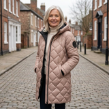 Long Padded Hooded Jacket For Woman