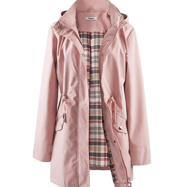 Windproof and Waterproof Trench Coat with Drawstring Waist | Annora