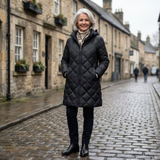 Long Padded Hooded Jacket For Woman