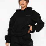 Relaxed Cropped Hoodie and Jogger Set | Mireya