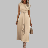 Sleeveless Round Neck Maxi Dress For Woman