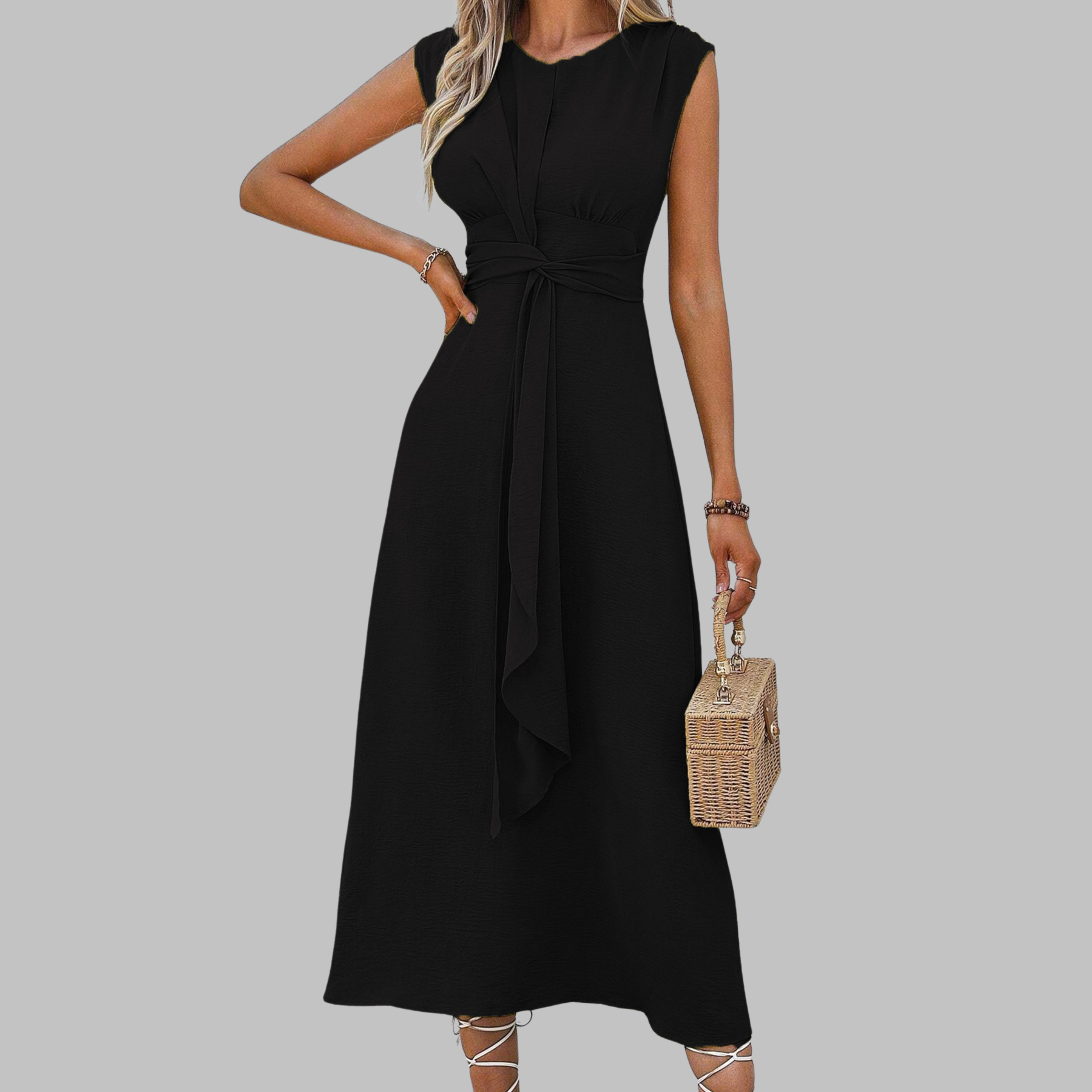 Closette | Sleeveless Round Neck Maxi Dress For Woman