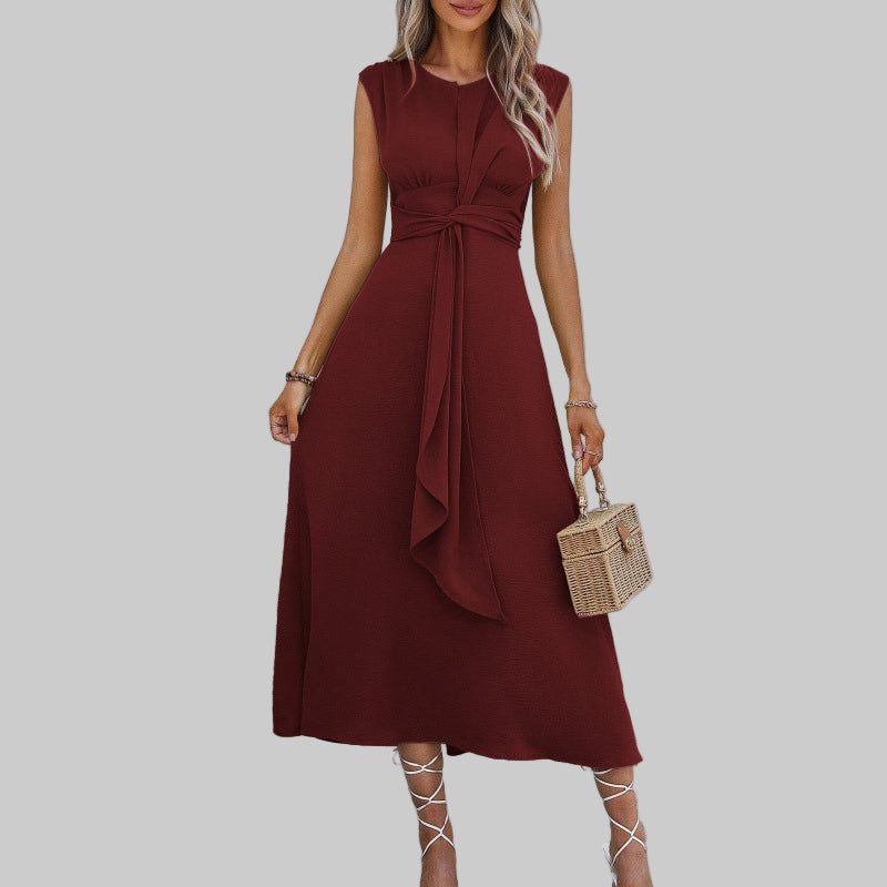 Sleeveless Round Neck Maxi Dress For Woman