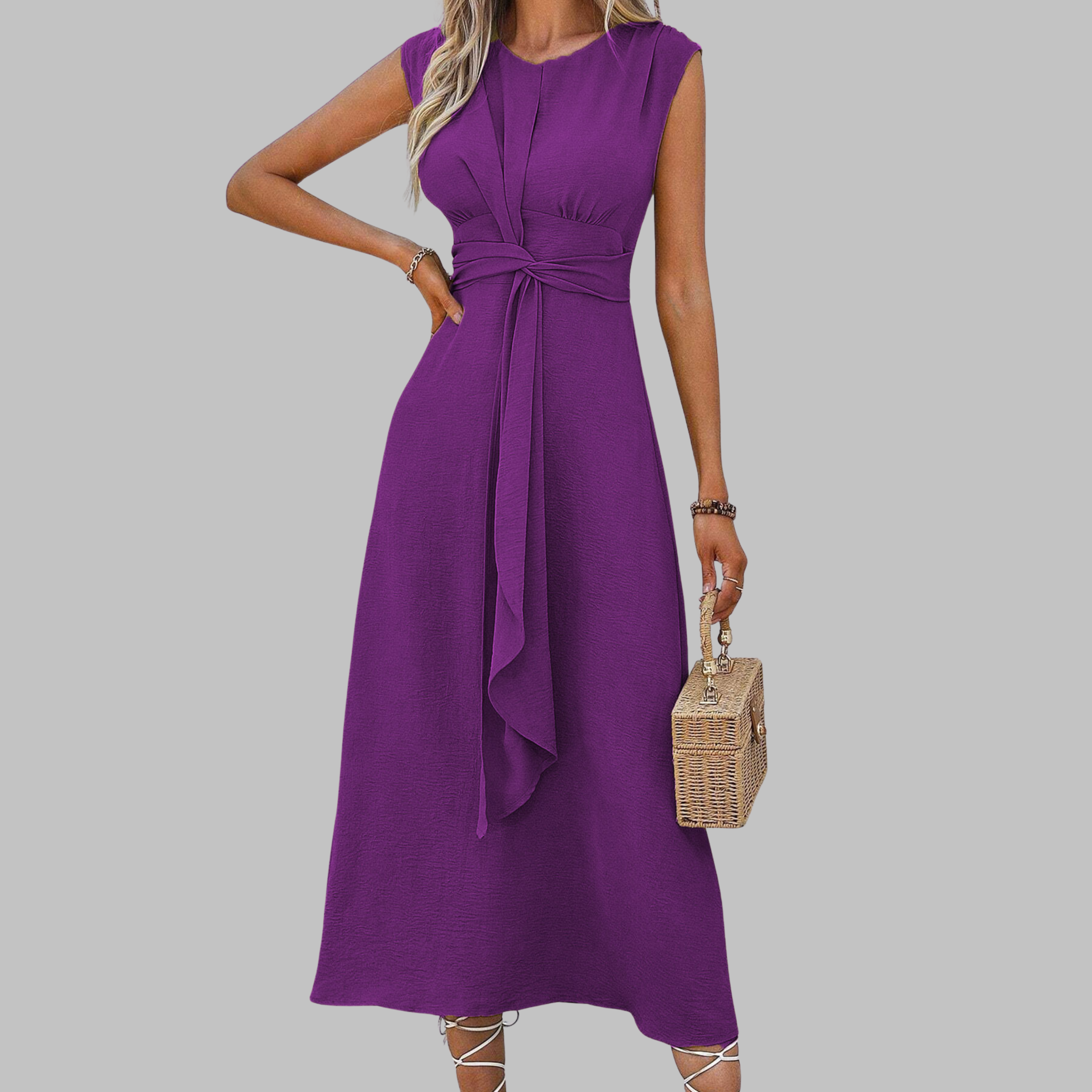 Closette | Sleeveless Round Neck Maxi Dress For Woman