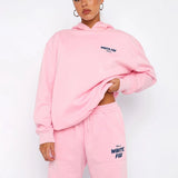 Relaxed Cropped Hoodie and Jogger Set | Mireya