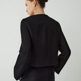 Cropped Jacket with Gold Buttons and Front Pockets | Yselde