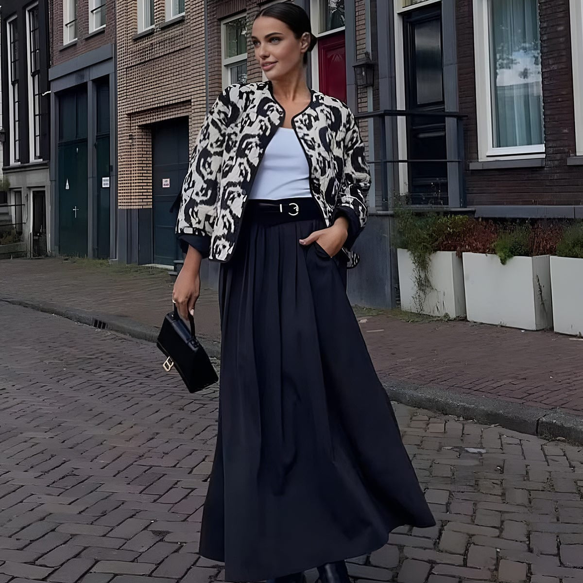 Animal Print Statement Jacket | Leona