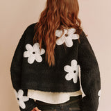 Floral Teddy Jacket with Cropped Fit | Liora