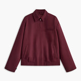 Minimalist Burgundy Jacket with Zip Closure | Elena