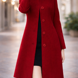 Closette | Fit and Flare Winter Coat with Classic Collar For Woman