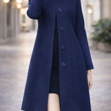 Closette | Fit and Flare Winter Coat with Classic Collar For Woman