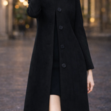 Closette | Fit and Flare Winter Coat with Classic Collar For Woman