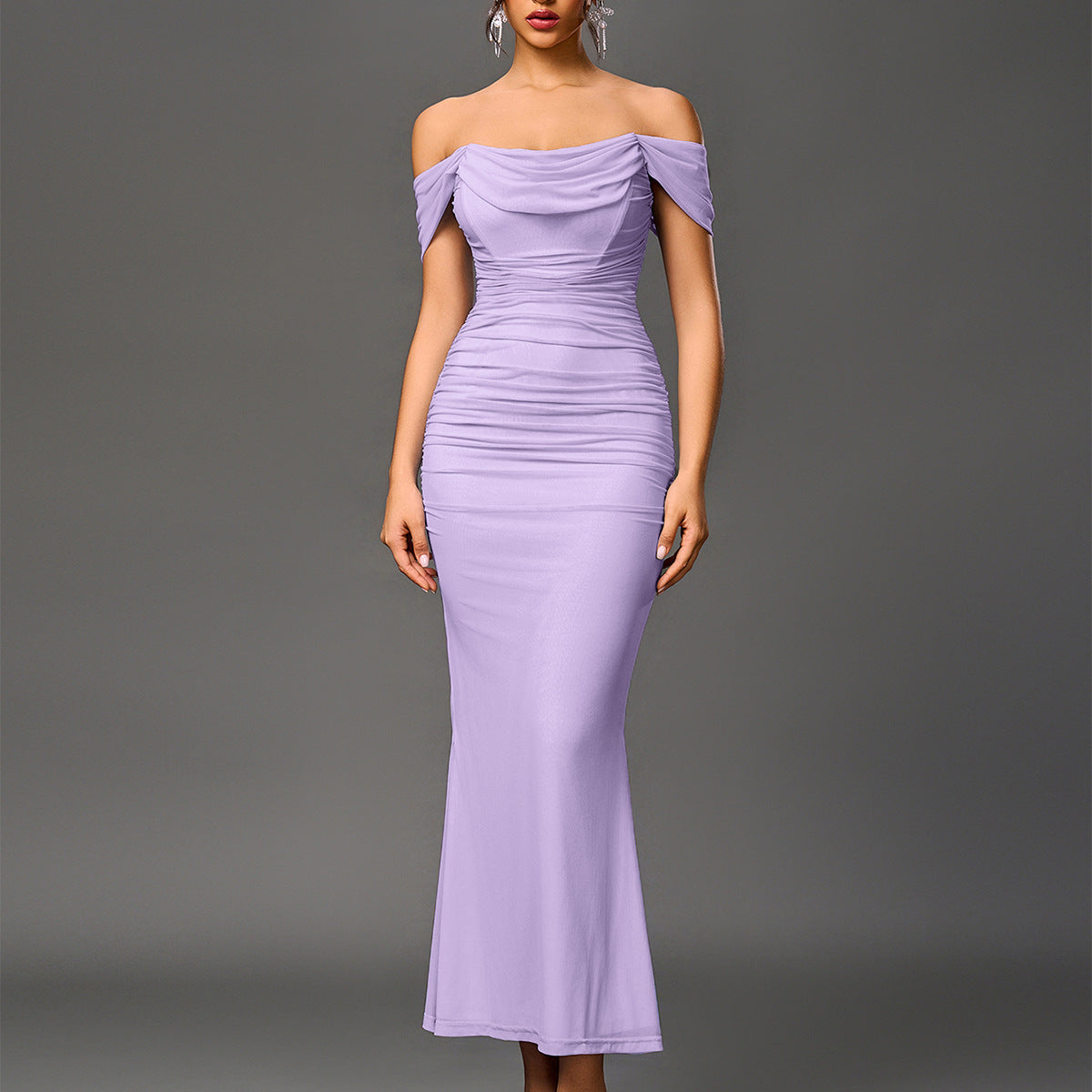 Closette | Off Shoulder Backless Mermaid Dress For Woman