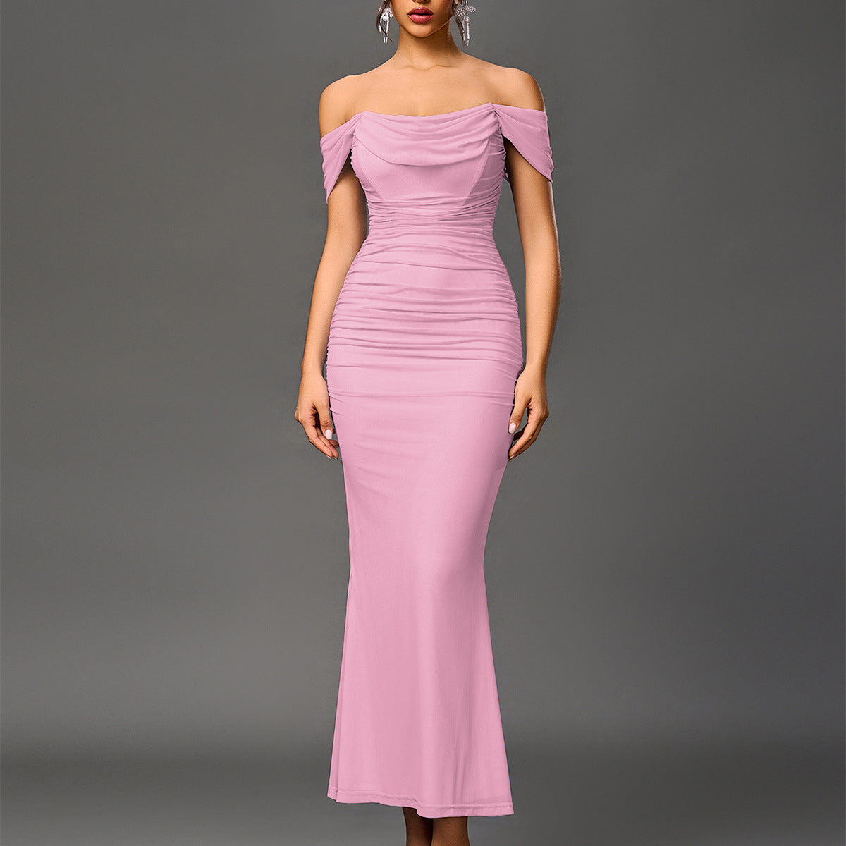 Closette | Off Shoulder Backless Mermaid Dress For Woman