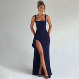 Elegant Open Back Slip Maxi Dress For Woman
