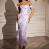 Closette | Off Shoulder Backless Mermaid Dress For Woman