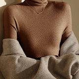 Closette | High Neck Slim Fit Ribbed Knit Top For Woman