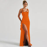 Elegant Open Back Slip Maxi Dress For Woman