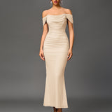 Closette | Off Shoulder Backless Mermaid Dress For Woman