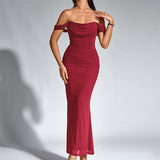 Closette | Off Shoulder Backless Mermaid Dress For Woman