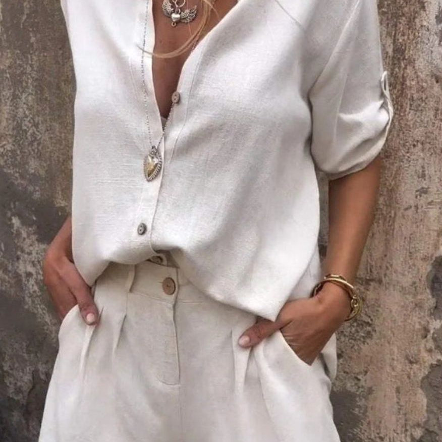 Elegant Linen Summer Set | Laurine