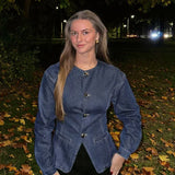 Tailored Denim Jacket and Wide-Leg Jeans Set | Isolde