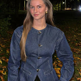 Tailored Denim Jacket and Wide-Leg Jeans Set | Isolde