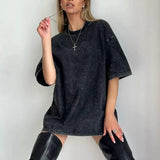 Closette | Vintage Wash Oversized T-Shirt For Woman