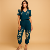 Floral Ladies Set with Top and Pants | Marelle