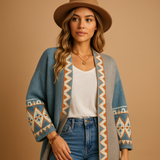 Bohemian jacquard vest for women | Lotte