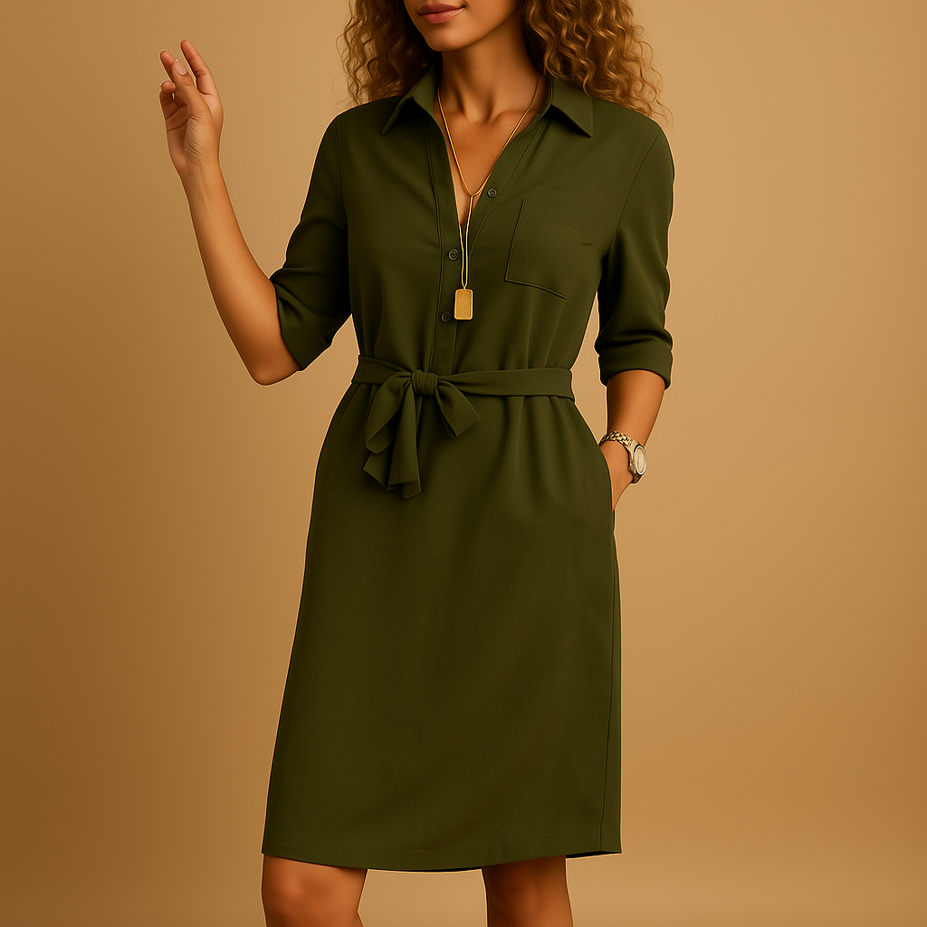 Elegant casual dress with a flattering fit for women | Milou