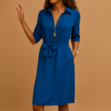 Elegant casual dress with a flattering fit for women | Milou