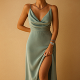 Elegant maxi dress for women with V-neck | Yara