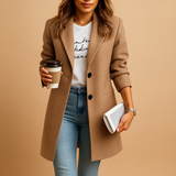 Elegant mid-length coat for women | Mirthe