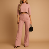 Tailored Autumn Set with Top and Pants for Women | Mareen