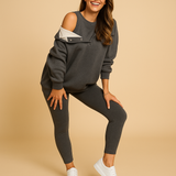 Hoodie and Jogger Set for Women in Soft Fabric | Valerie