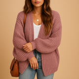 Loose-knit open women’s cardigan with a casual fit | Elina