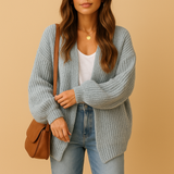 Loose-knit open women’s cardigan with a casual fit | Elina