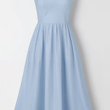 Structured Midi Dress with Spaghetti Straps | Elaris