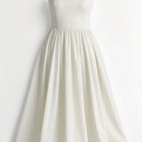 Structured Midi Dress with Spaghetti Straps | Elaris